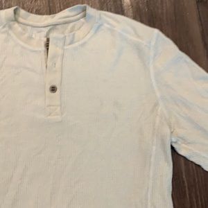 TAD White Henley Long Sleep Shirt